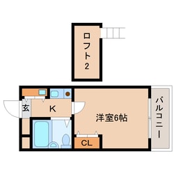 東生駒駅 徒歩3分 3階の物件間取画像